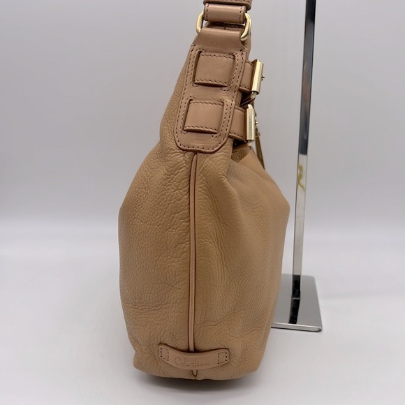Cole Haan Avery Large Leather Hobo Shoulder Bag Tan Gold - Picture 7 of 16